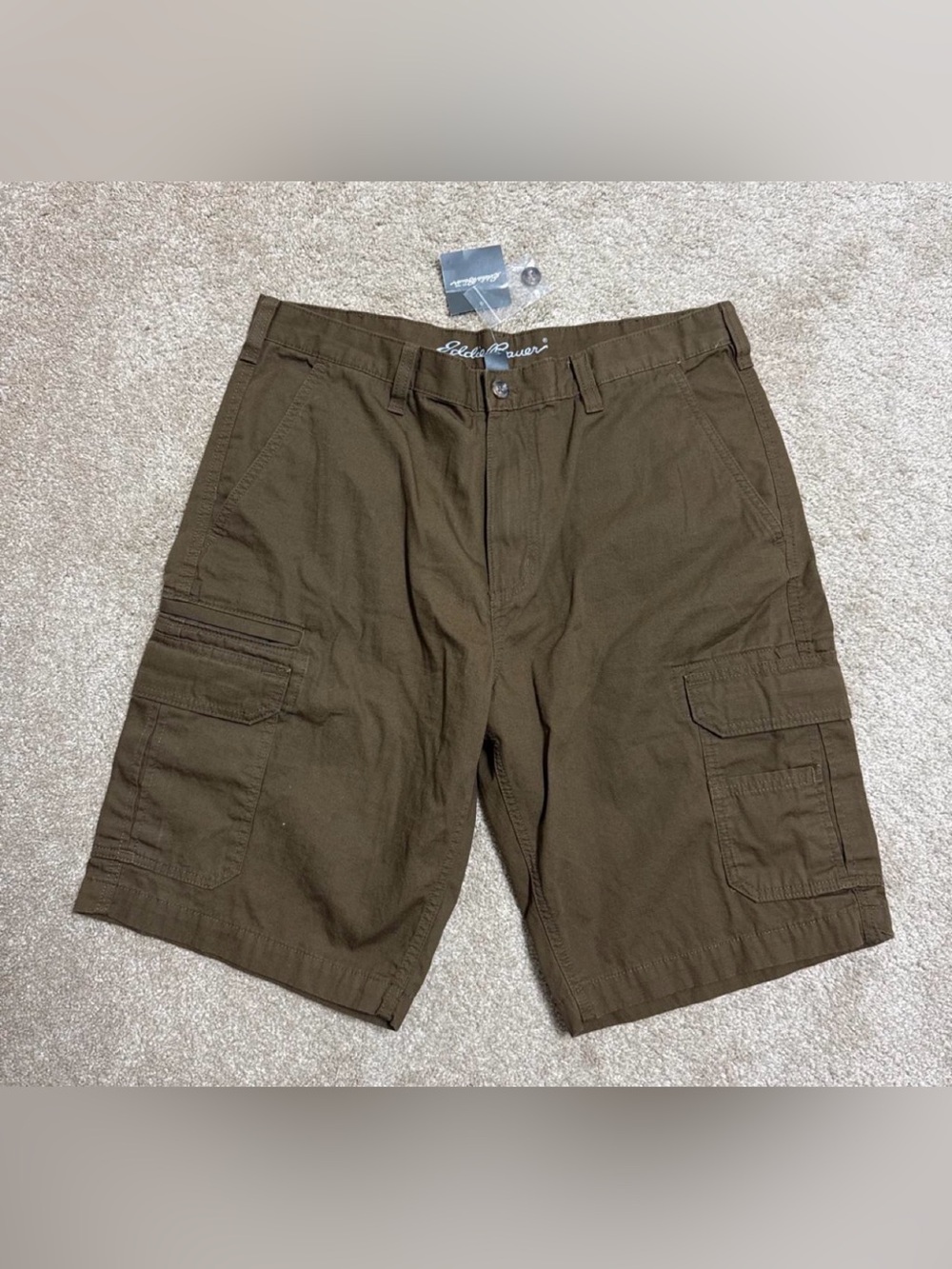 Eddie Bauer Olive Brown Cargo Shorts